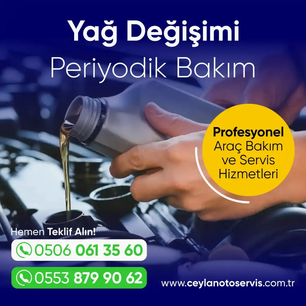Araç yağ değişimi, oto motor bakım 10.000 bakımı, 10 bin km yağ bakımı