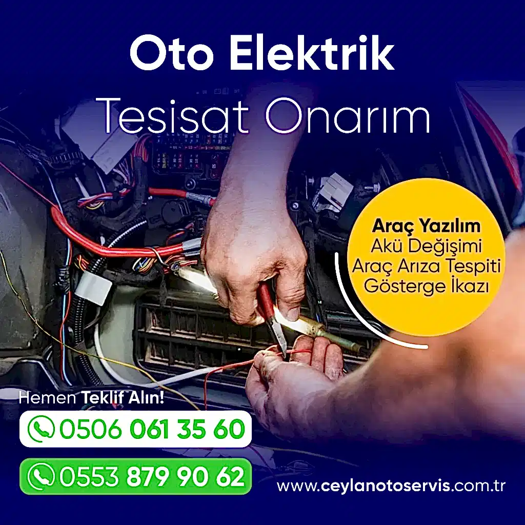 Oto elektrik, arıza kontrol, oto tamir, araç elektrik tesisatı tamiri